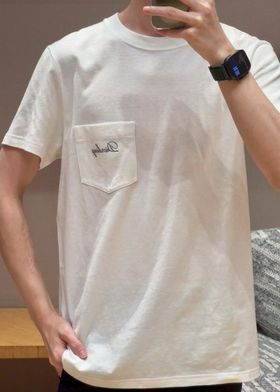 R공장 / 디올 남성 여성 그레이 반팔