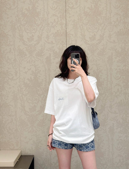 R공장 / 디올 남성 여성 그레이 반팔