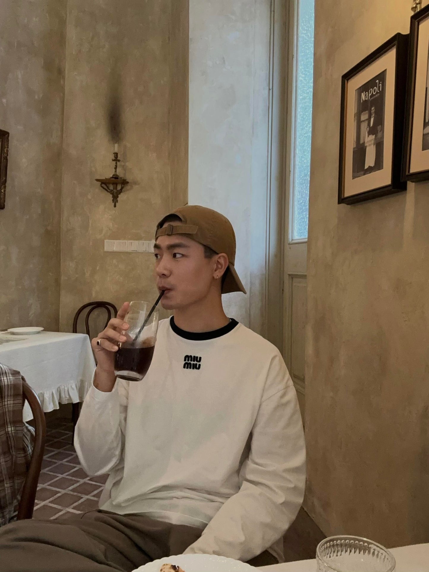 R공장 / 미우미우 남성 여성 자수 긴팔