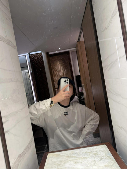 R공장 / 미우미우 남성 여성 자수 긴팔