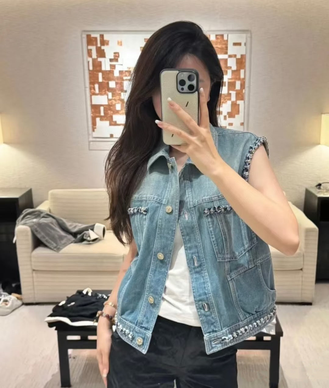 티모 공장 / 샤넬 여성 데님 조끼