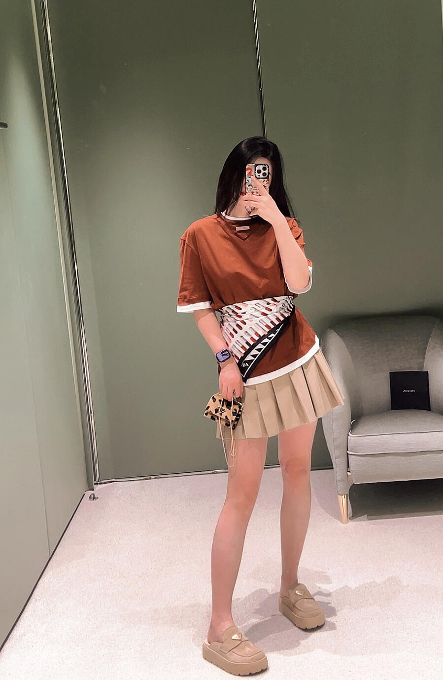 R공장 / 프라다 남성 여성 면 반팔