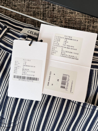 티모 공장 / 셀린느 여성 봄 여름 스트라이프 바지