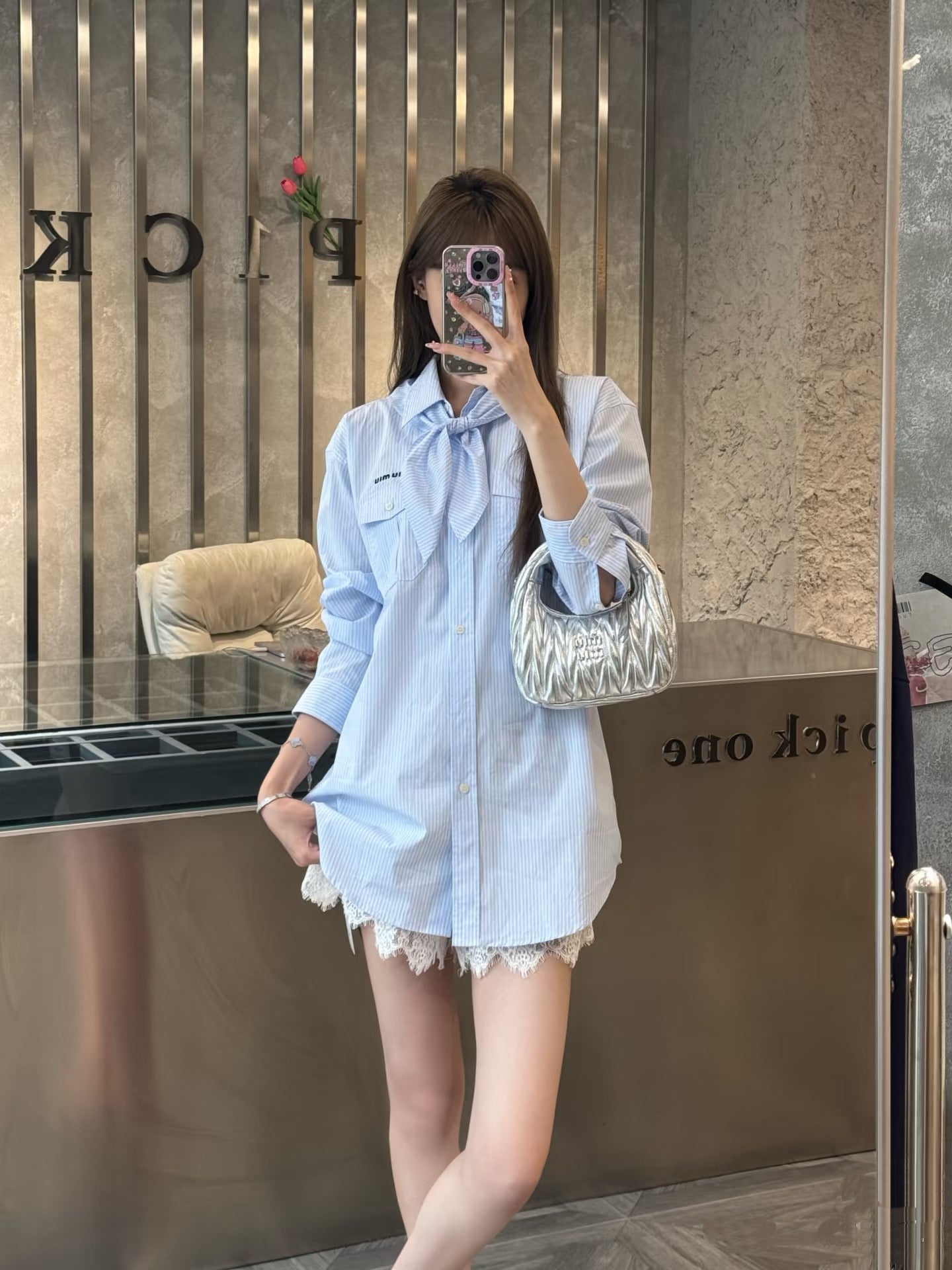 티모 공장 / 미우미우 여성 스트라이프 셔츠