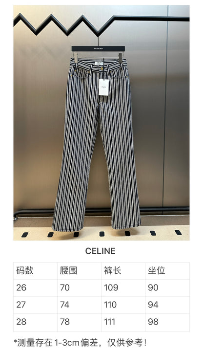 체인2호 / 셀린느 여성 스트라이프 긴바지