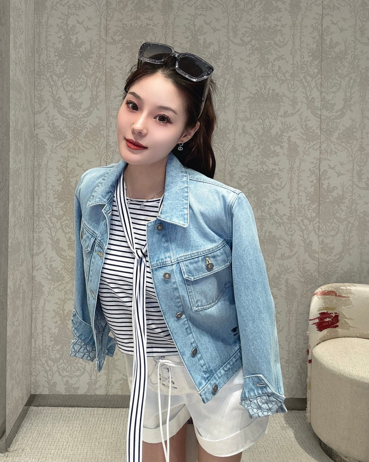 체인2호 / 디올 여성 데님 재킷