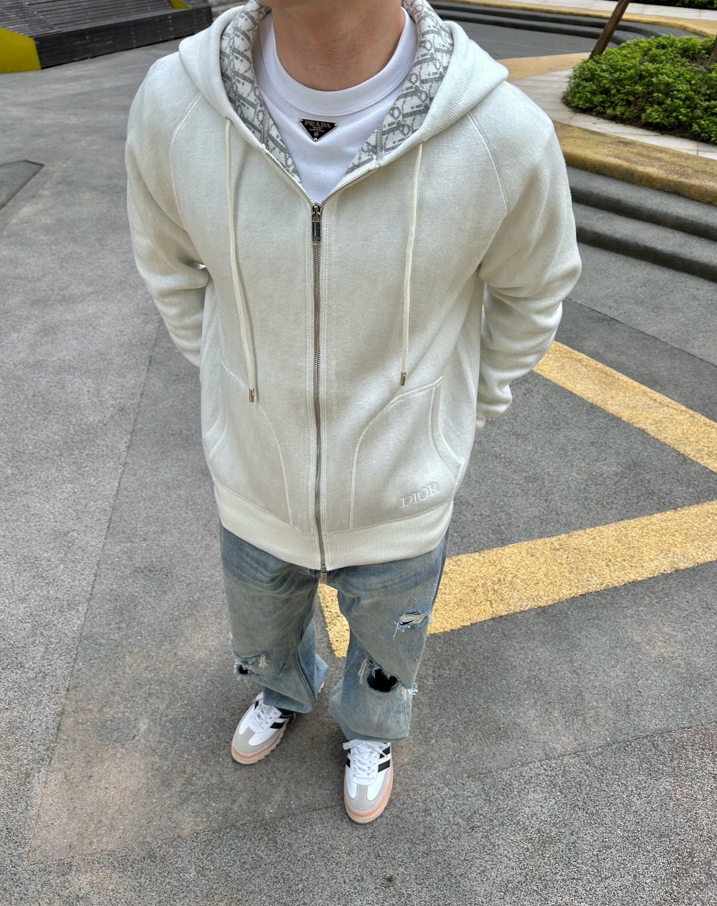 체인2호 / 디올 남성 여성 후드 니트