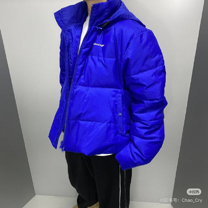 체인2호 / 발렌시아가 남성 여성 전광 블루 패딩