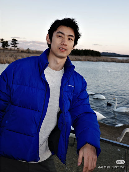 체인2호 / 발렌시아가 남성 여성 전광 블루 패딩