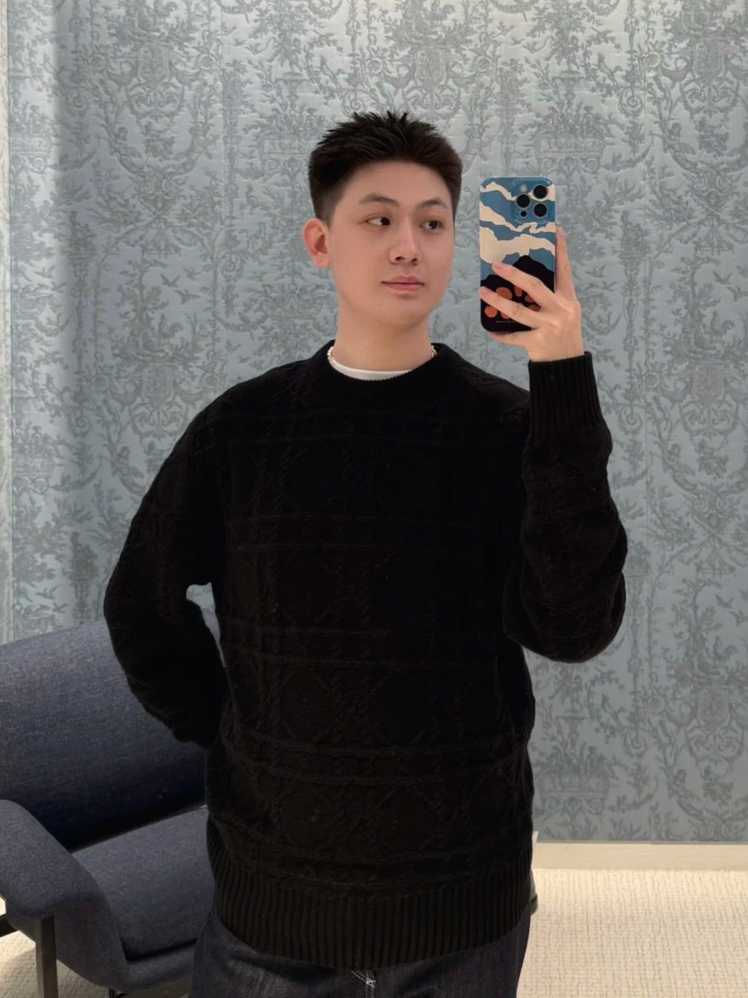 체인2호 / 디올 남성 여성 라운드 니트