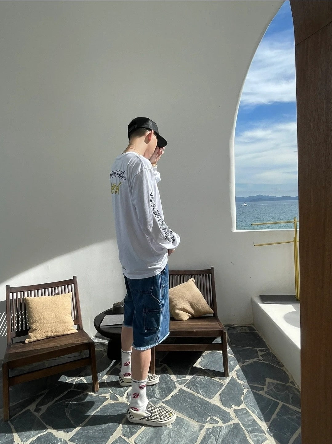체인2호 / 크롬하츠 남성 그래피티 긴팔
