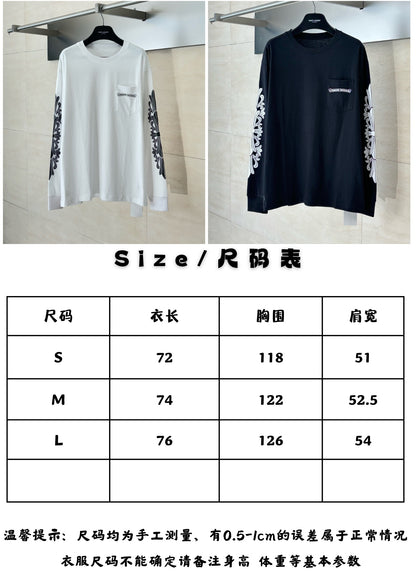 체인2호 / 크롬하츠 남성 그래피티 긴팔