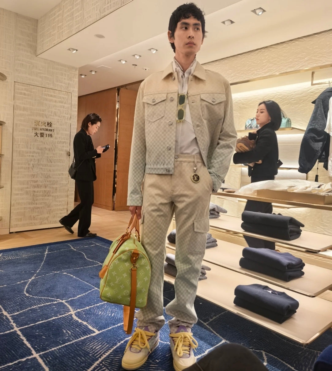 BVG / 루이비통 남성 여성 데님 팬츠