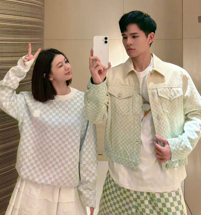 BVG / 루이비통 남성 여성 데님 코트