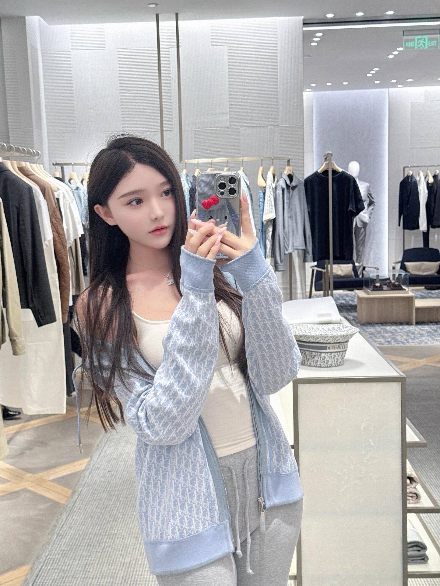 BVG / 디올 여성 지퍼 니트