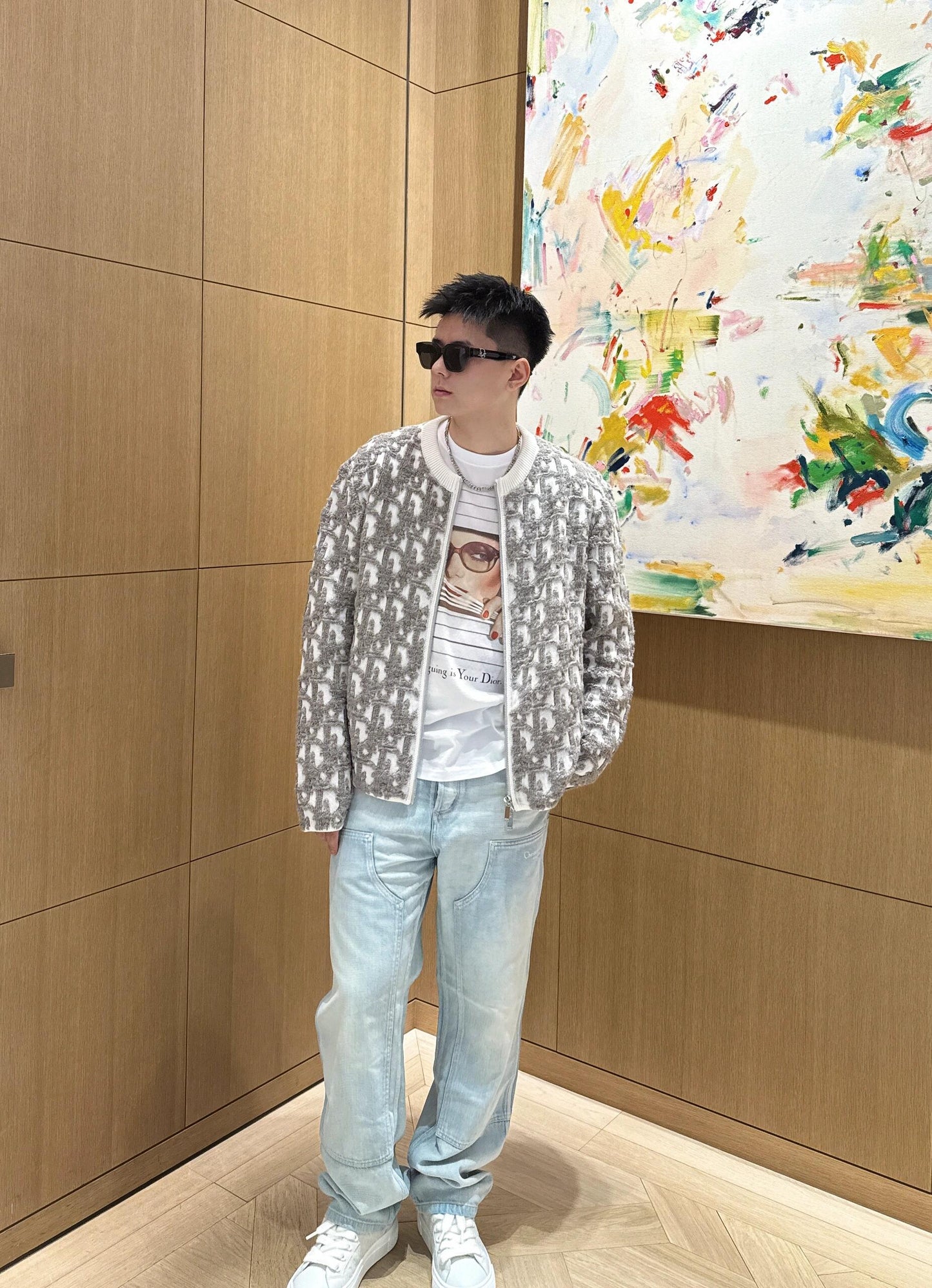 BVG / 디올 남성 여성 지퍼 니트