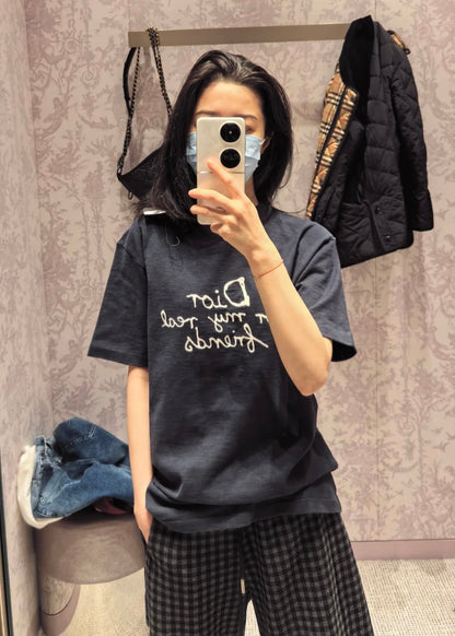 TJ셀러 / 디올 남성 여성 루즈핏 반팔 티셔츠