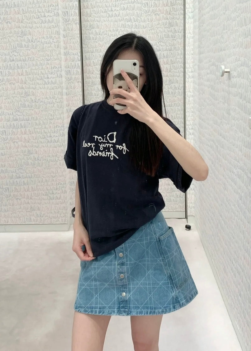TJ셀러 / 디올 남성 여성 루즈핏 반팔 티셔츠