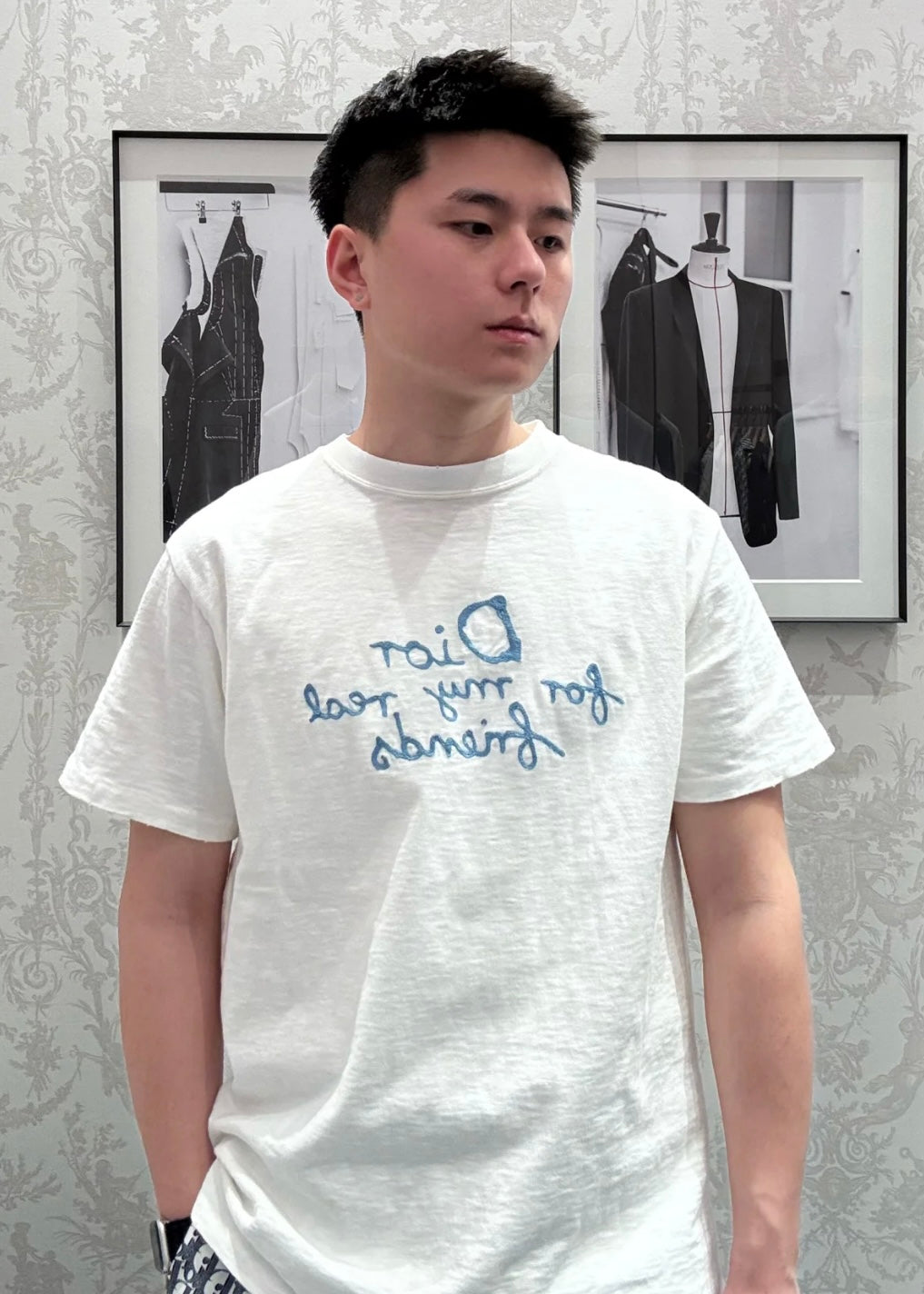 TJ셀러 / 디올 남성 여성 루즈핏 반팔 티셔츠