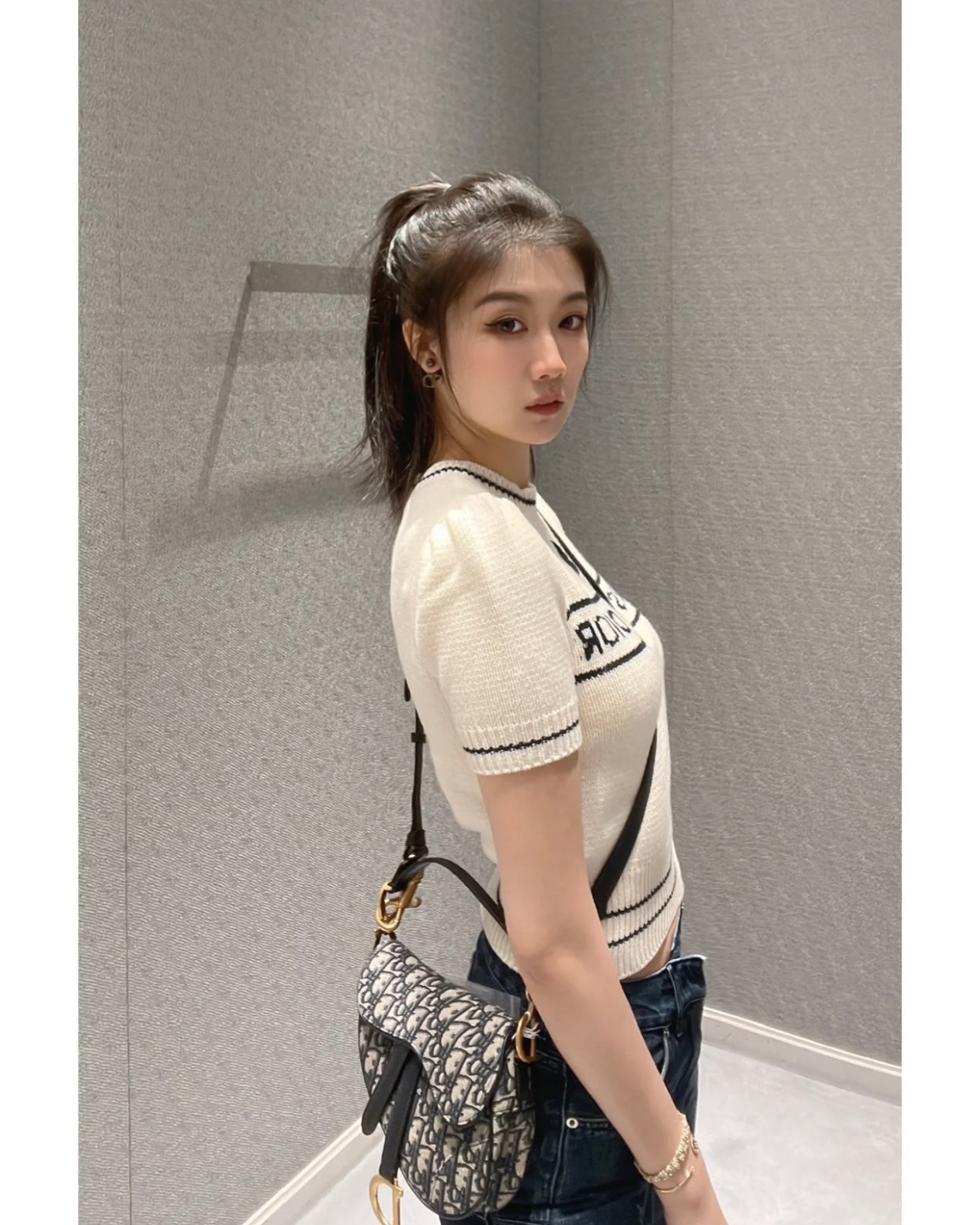 TJ셀러 / 디올 여성 니트 반팔