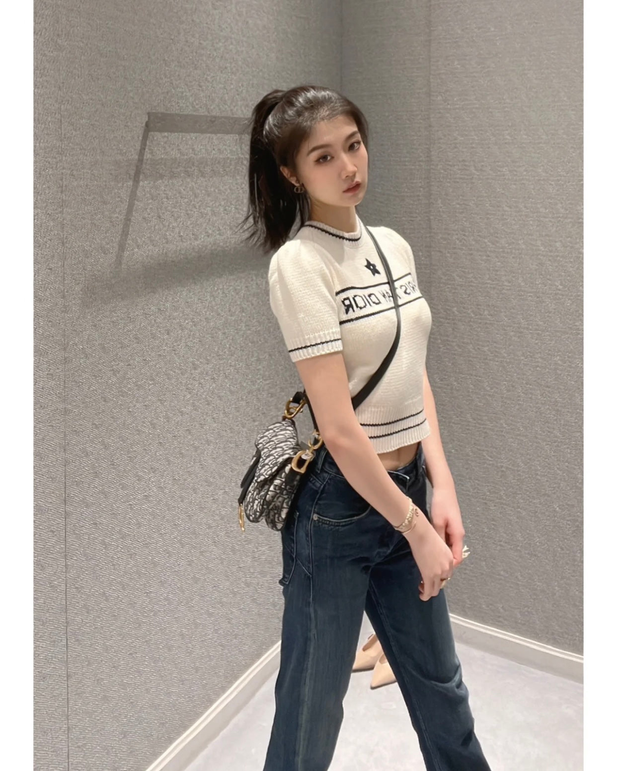 TJ셀러 / 디올 여성 니트 반팔