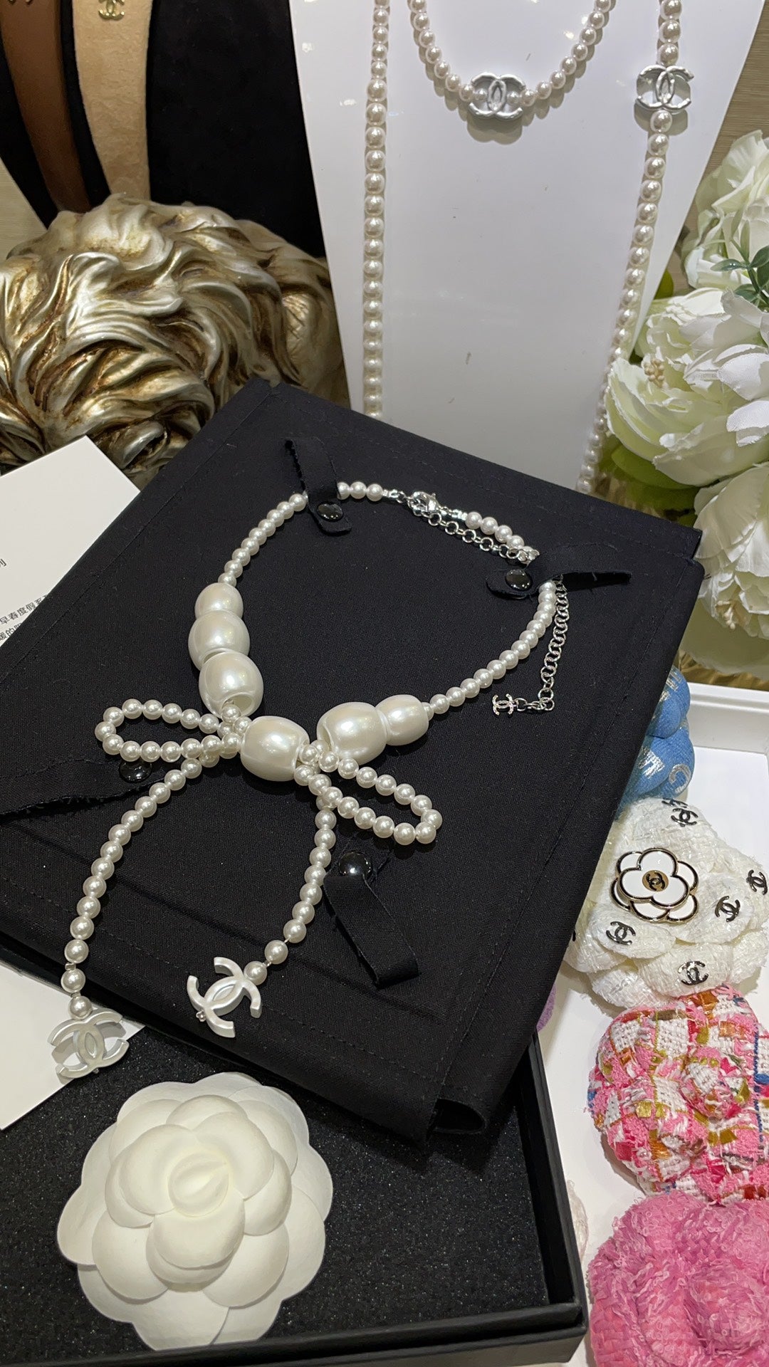 보스 악세사리 / 샤넬 여성 리본 목걸이