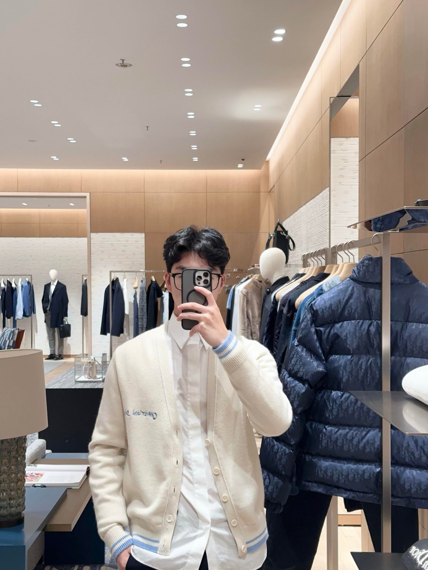 R공장 / 디올 남성 여성 니트 카디건