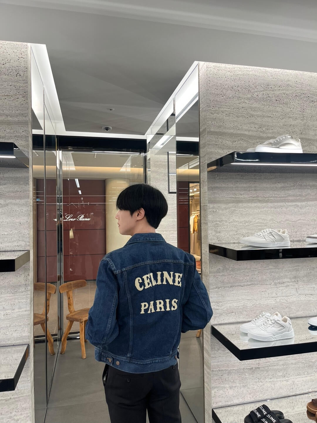 BVG / 셀린느 남성 여성 데님 재킷
