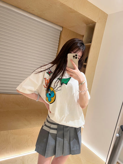 GTR / 루이비통 반팔티 ,  종이 비행기 만화 반팔